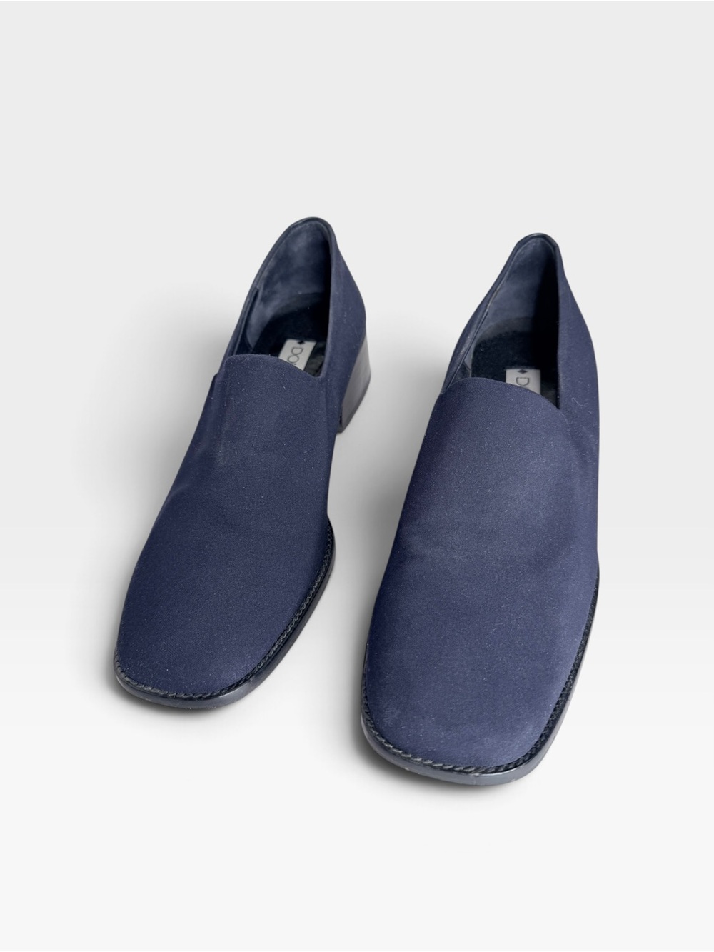 Donald Pliner navy blue slip on dressy loafers